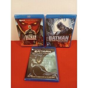 BATMAN ANIMATED  BLU-RAY MOVIES/3 TOTAL/ SEE TITLES BELOW/ FAST SHIP